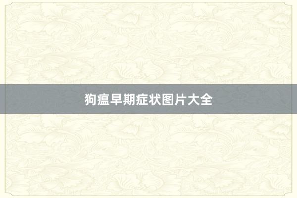 狗瘟早期症状图片大全