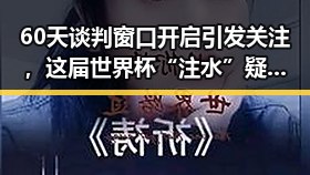 60天谈判窗口开启引发关注，这届世界杯“注水”疑云引发热议